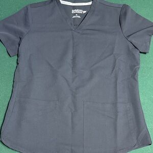 Fabletics Women's Black V-Neck Short Sleeve Scrub Top